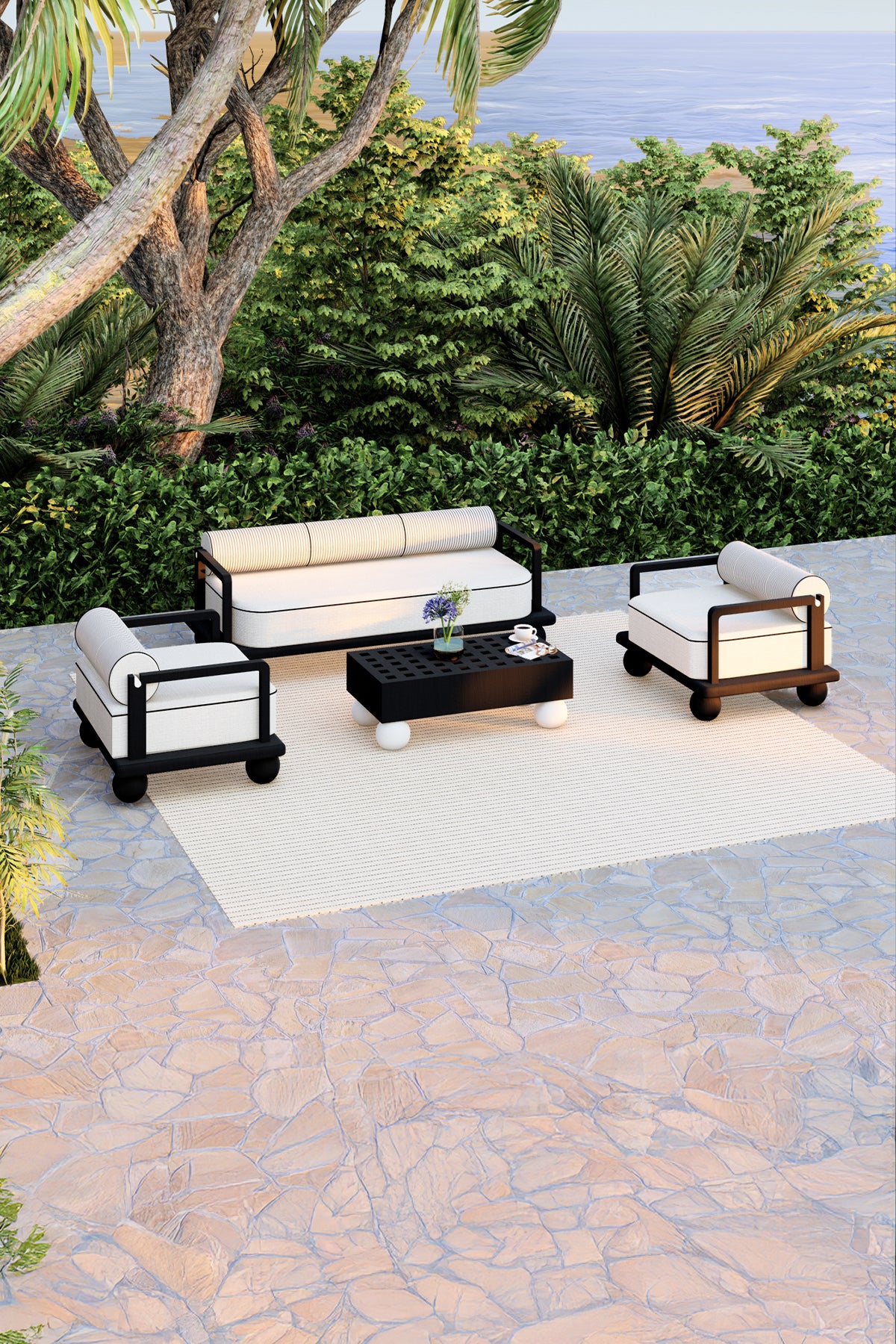 Mario Dış Mekan Oturma Grubu- Kollu