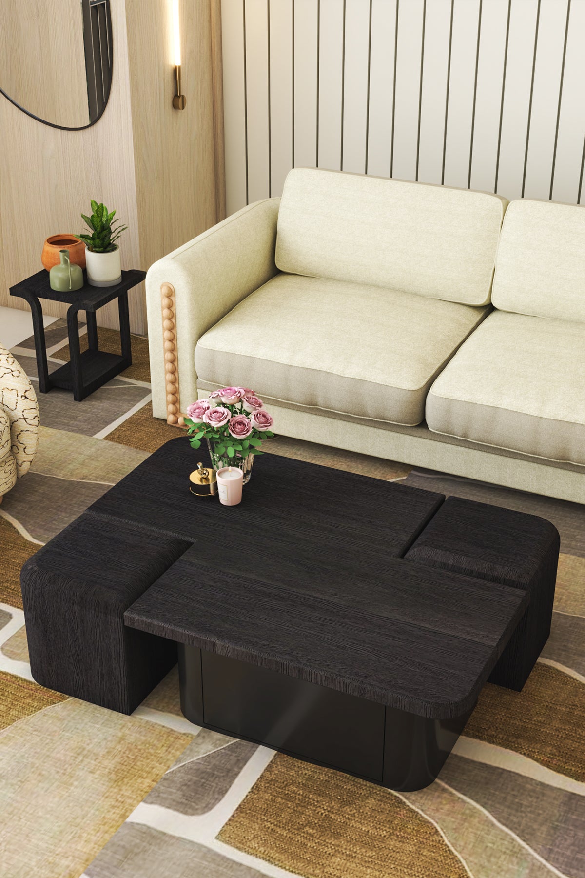 Rainy Orta Sehpa-Siyah renkli