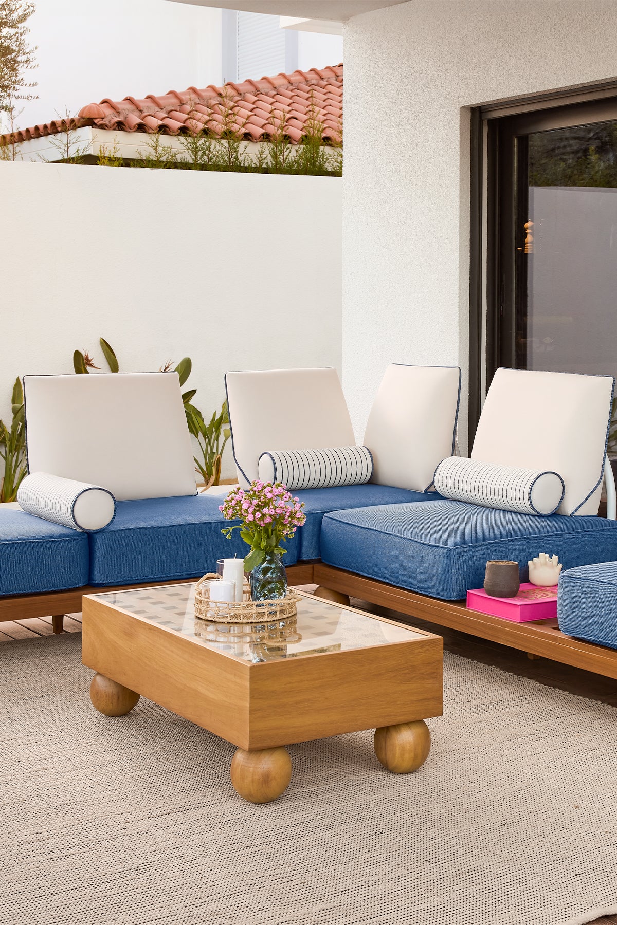 Picasso Outdoor Köşe Takımı- Mavi renk