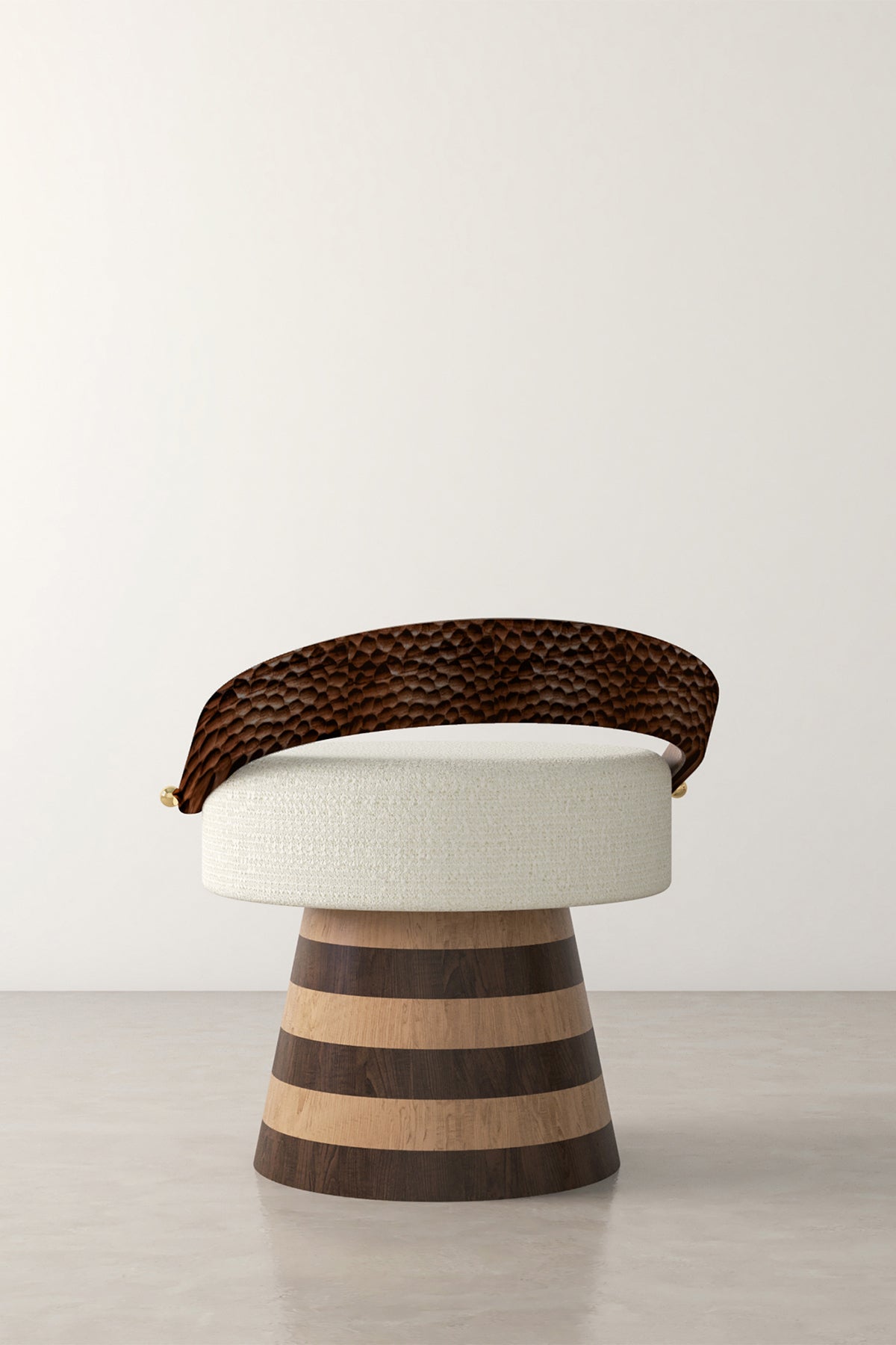 Moi Kahverengi Ahşap Çizgili Sandalye