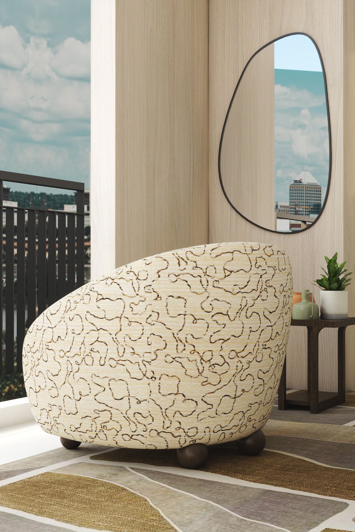 Cherry Berjer- Ukara desenli