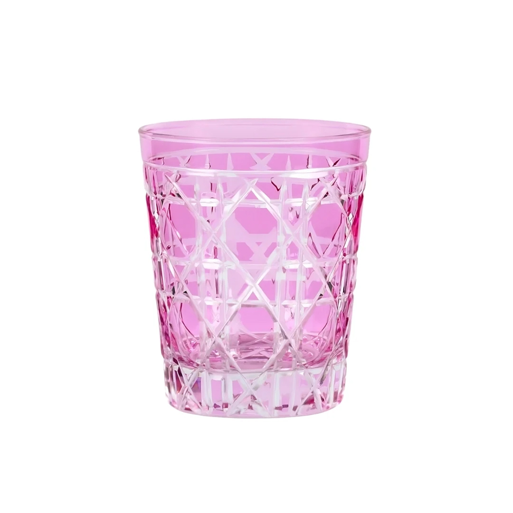 ilovehomeglass Luxury Cam Su Bardağı Açık pembe renkli 345ml